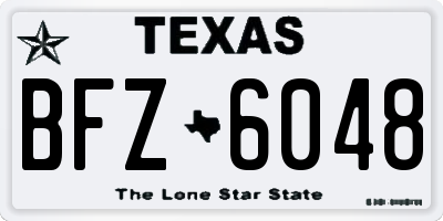 TX license plate BFZ6048