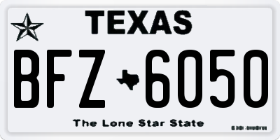 TX license plate BFZ6050