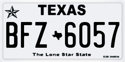 TX license plate BFZ6057