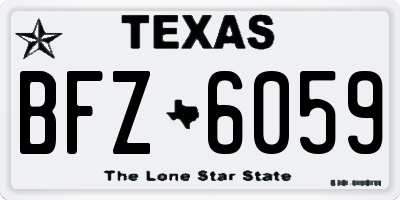 TX license plate BFZ6059