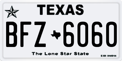 TX license plate BFZ6060