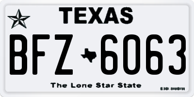 TX license plate BFZ6063