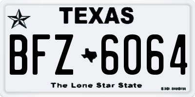TX license plate BFZ6064
