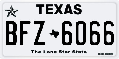 TX license plate BFZ6066