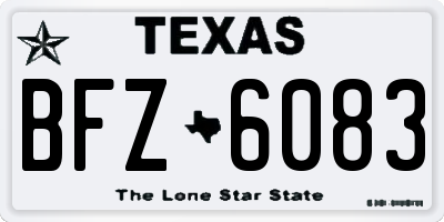 TX license plate BFZ6083
