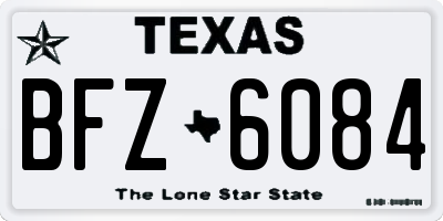 TX license plate BFZ6084