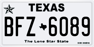 TX license plate BFZ6089