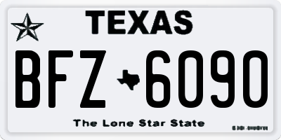 TX license plate BFZ6090