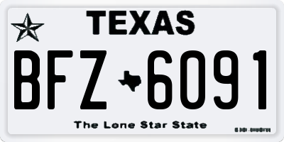 TX license plate BFZ6091