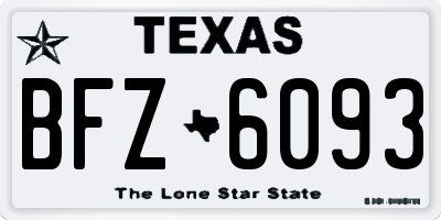 TX license plate BFZ6093