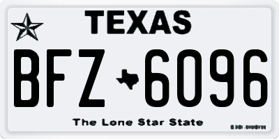 TX license plate BFZ6096
