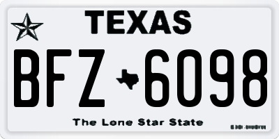 TX license plate BFZ6098