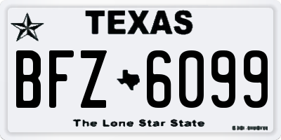TX license plate BFZ6099