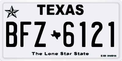 TX license plate BFZ6121