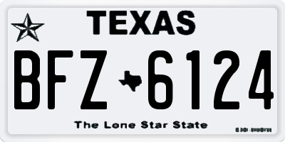 TX license plate BFZ6124