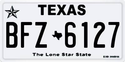 TX license plate BFZ6127