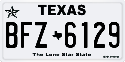 TX license plate BFZ6129