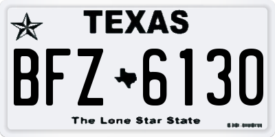 TX license plate BFZ6130