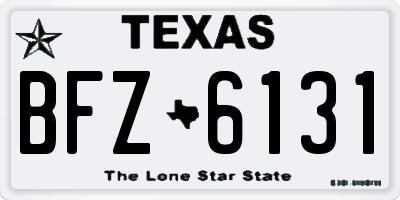 TX license plate BFZ6131