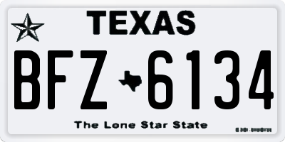 TX license plate BFZ6134