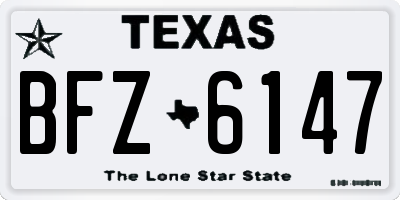 TX license plate BFZ6147