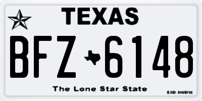 TX license plate BFZ6148