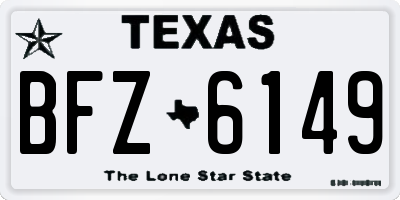 TX license plate BFZ6149
