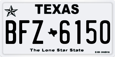 TX license plate BFZ6150