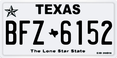 TX license plate BFZ6152