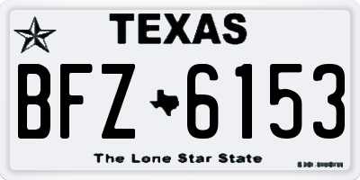 TX license plate BFZ6153