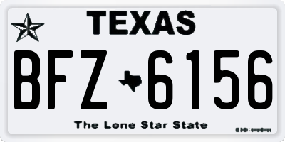 TX license plate BFZ6156