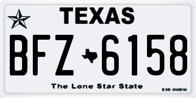 TX license plate BFZ6158