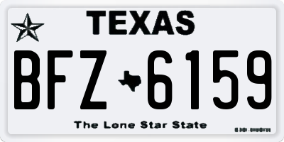 TX license plate BFZ6159
