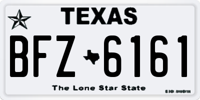 TX license plate BFZ6161