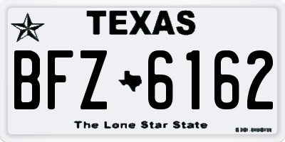 TX license plate BFZ6162