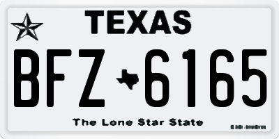TX license plate BFZ6165