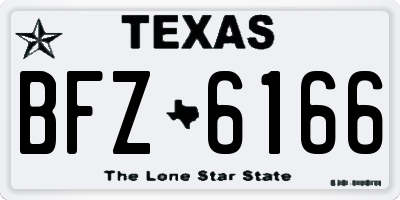 TX license plate BFZ6166