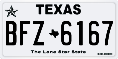 TX license plate BFZ6167