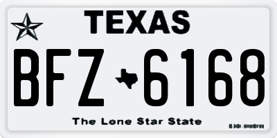 TX license plate BFZ6168