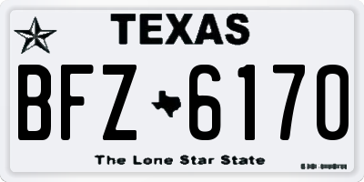 TX license plate BFZ6170