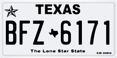 TX license plate BFZ6171