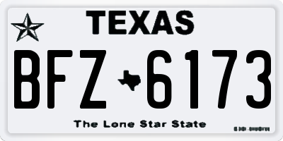 TX license plate BFZ6173