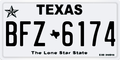 TX license plate BFZ6174