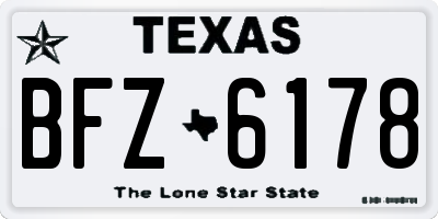 TX license plate BFZ6178