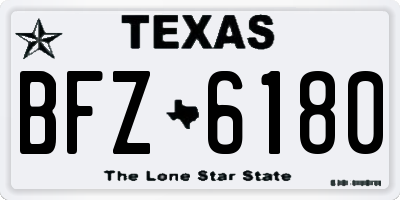 TX license plate BFZ6180