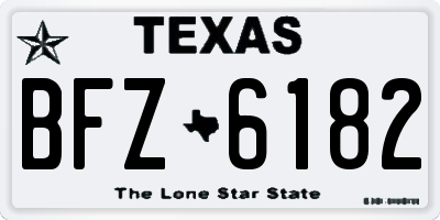 TX license plate BFZ6182