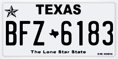 TX license plate BFZ6183