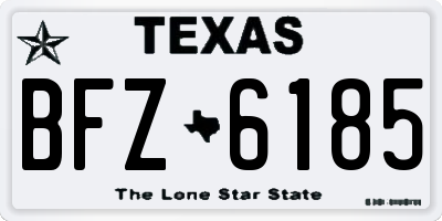 TX license plate BFZ6185