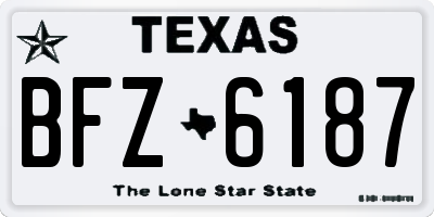 TX license plate BFZ6187