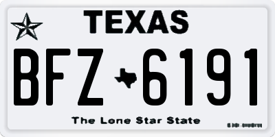 TX license plate BFZ6191